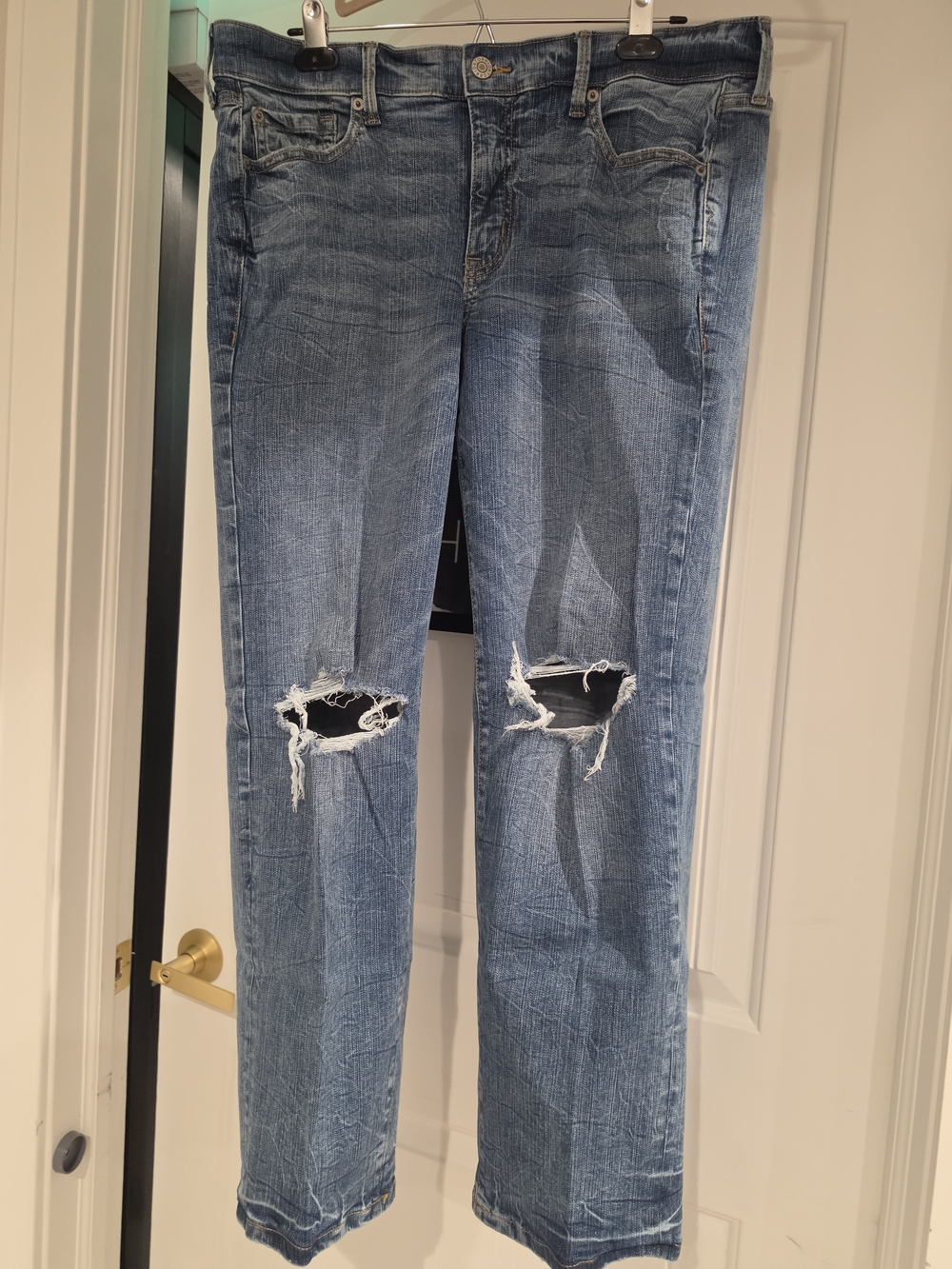 torrid Light Blue Distressed Flare Jeans